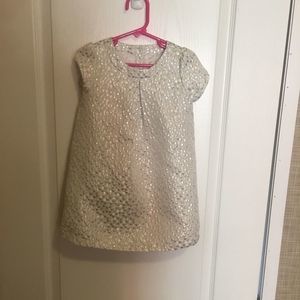 Crazy 8 white and silver size 3 toddler dress